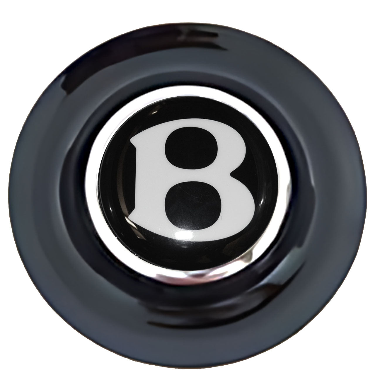 Bentley Floating Center Caps Black ChromeRing