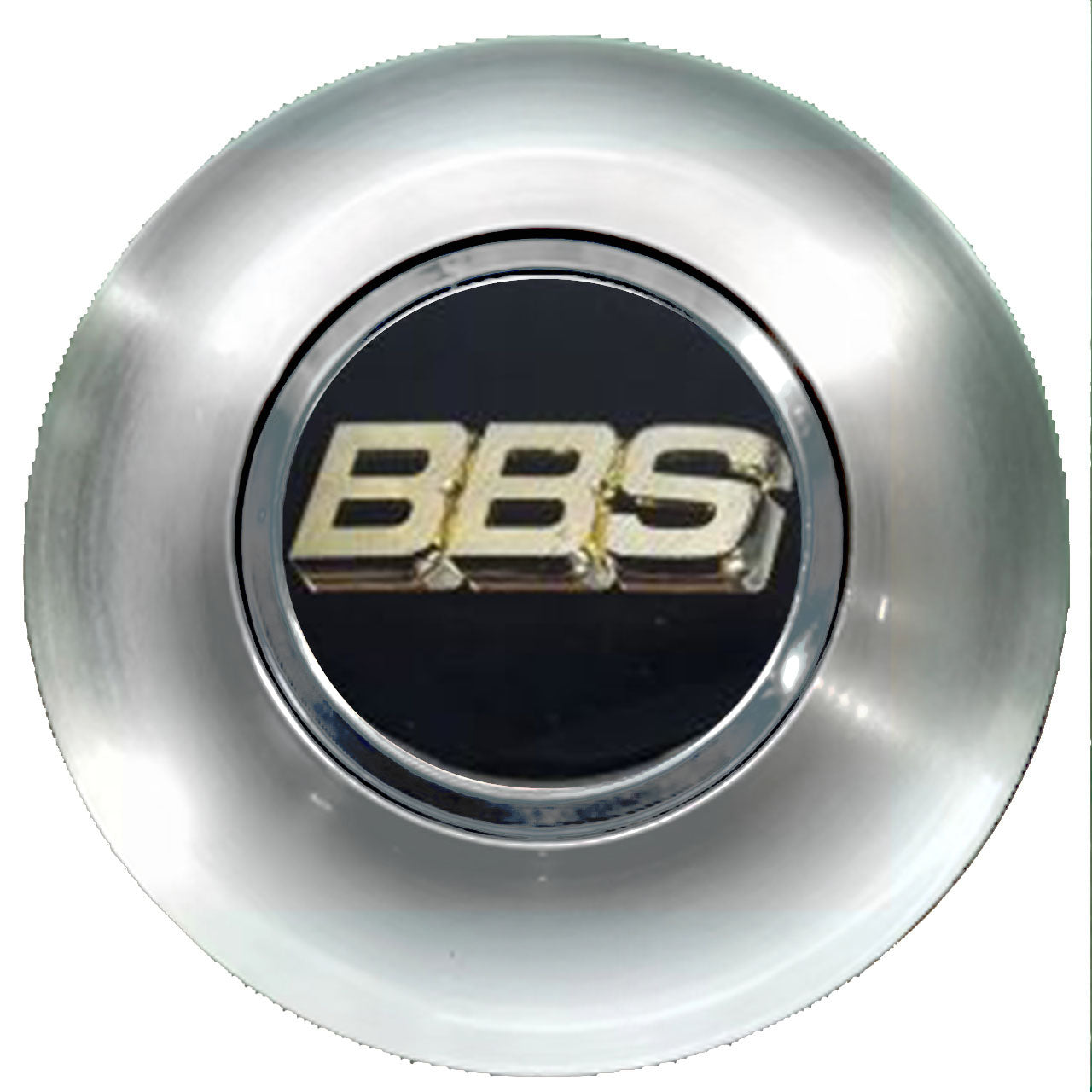 BBS Black & Gold Floating Center Caps Brushed