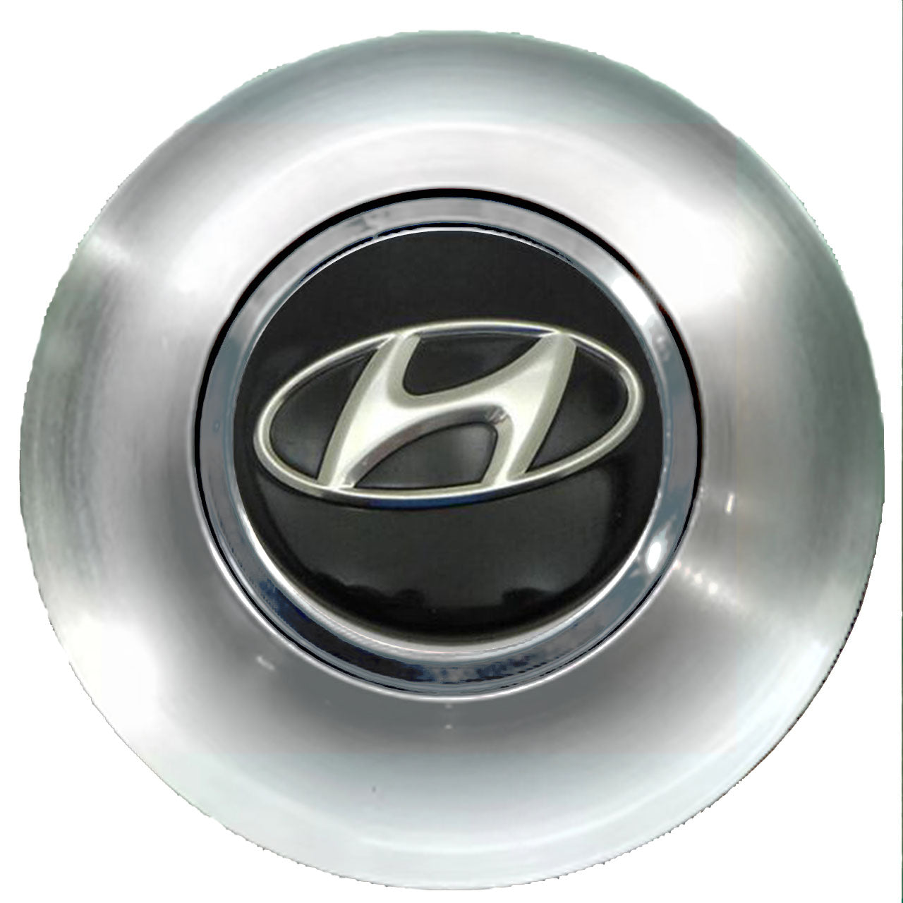 Hyundai Black Floating Center Caps Brushed