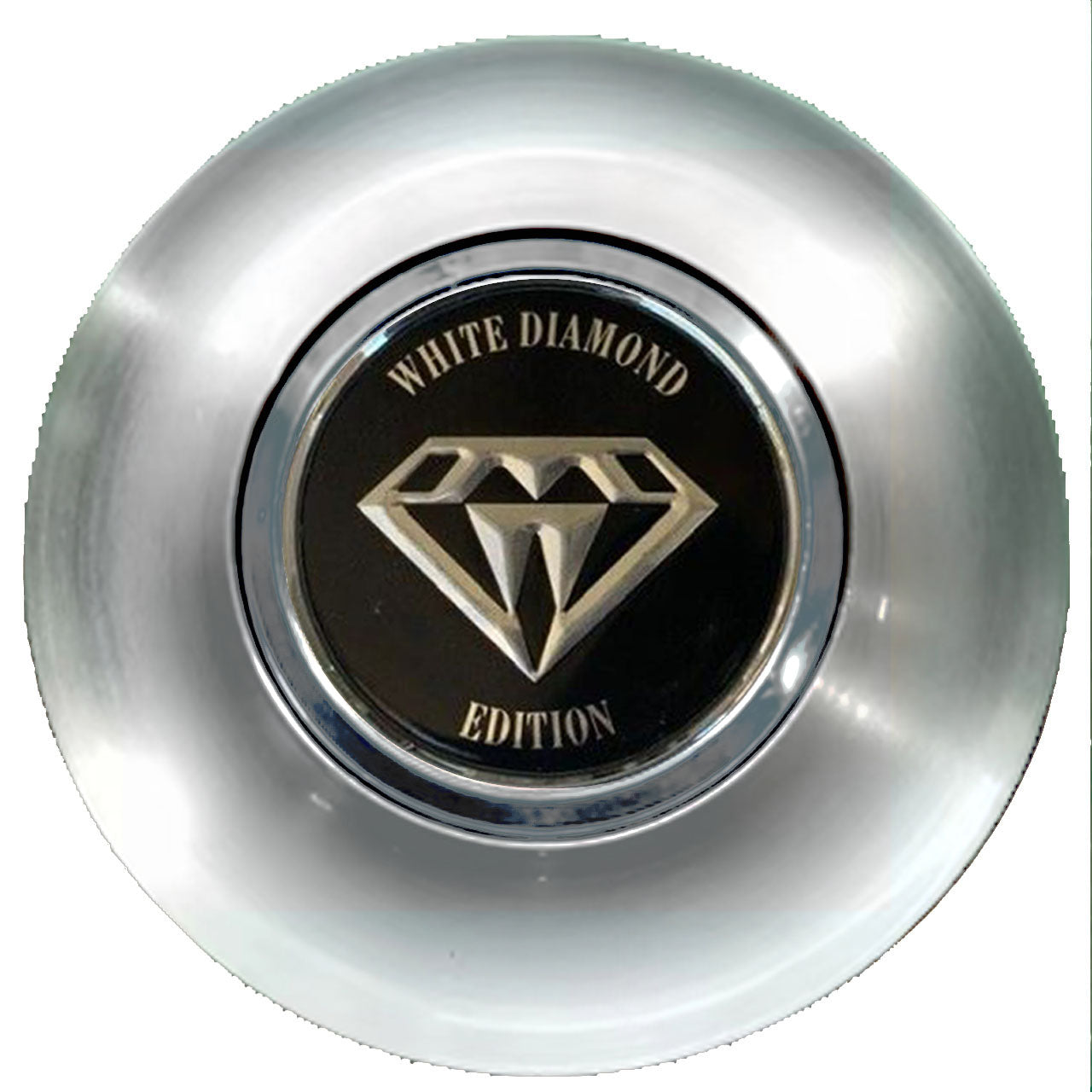 Diamond Floating Center Caps Brushed