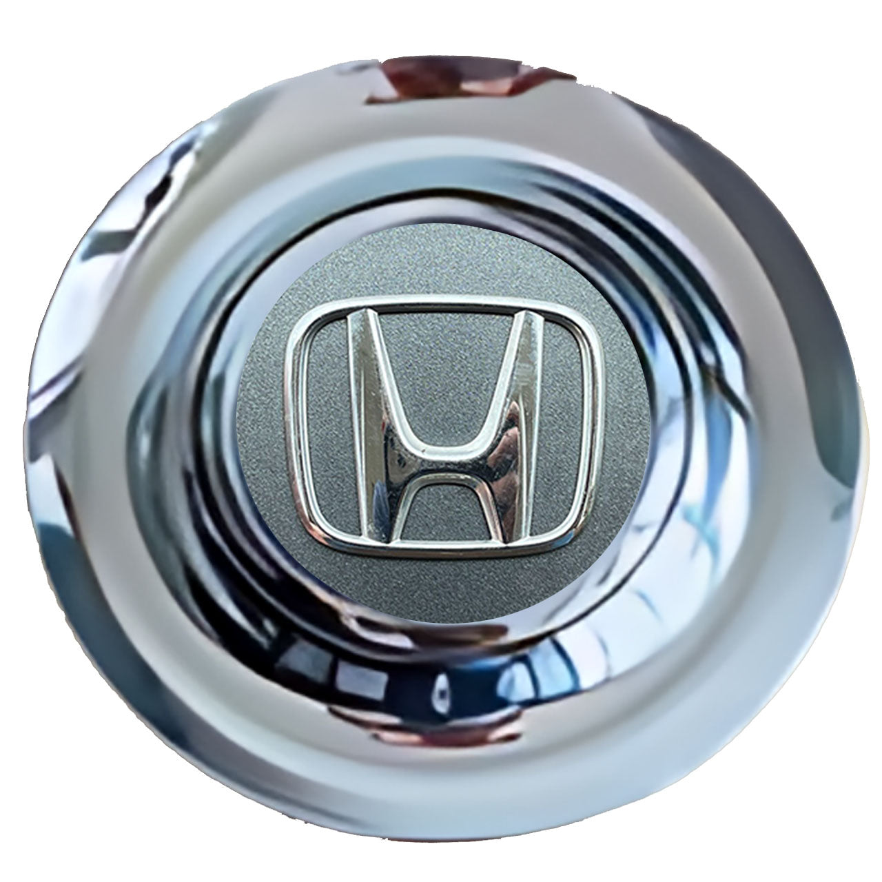 Honda Gray Floating Center Caps Chrome