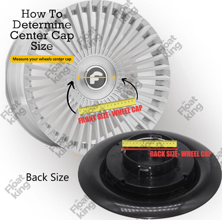 Honda Black Floating Center Caps Determine Center Cap size