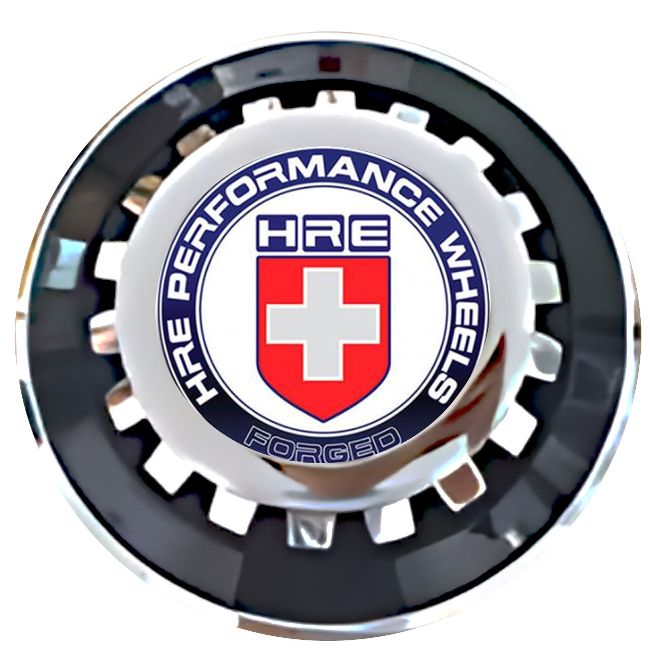HRE Floating Center Caps Black With Gear Shape Center
