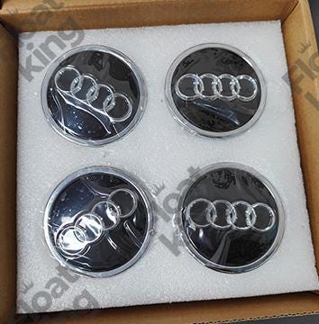 Audi 2 Stock Floating Center Caps 4 caps