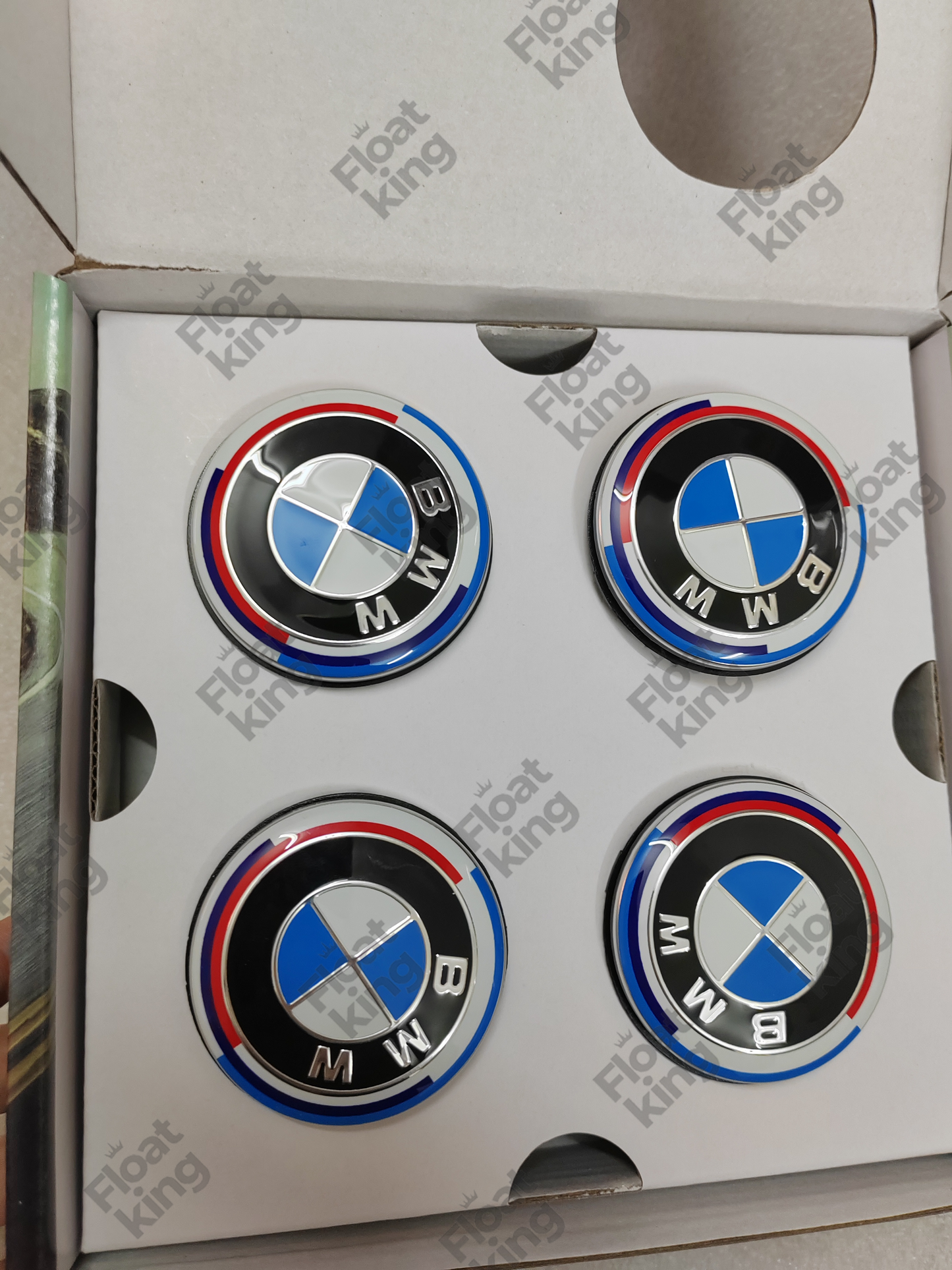 BMW 50th Anniversary Floating Center Caps - 4 Caps