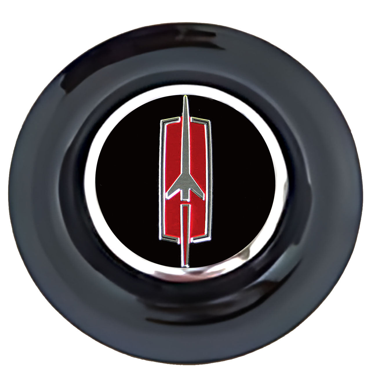 Oldsmobile Floating Center Caps Black Cap Chrome Ring