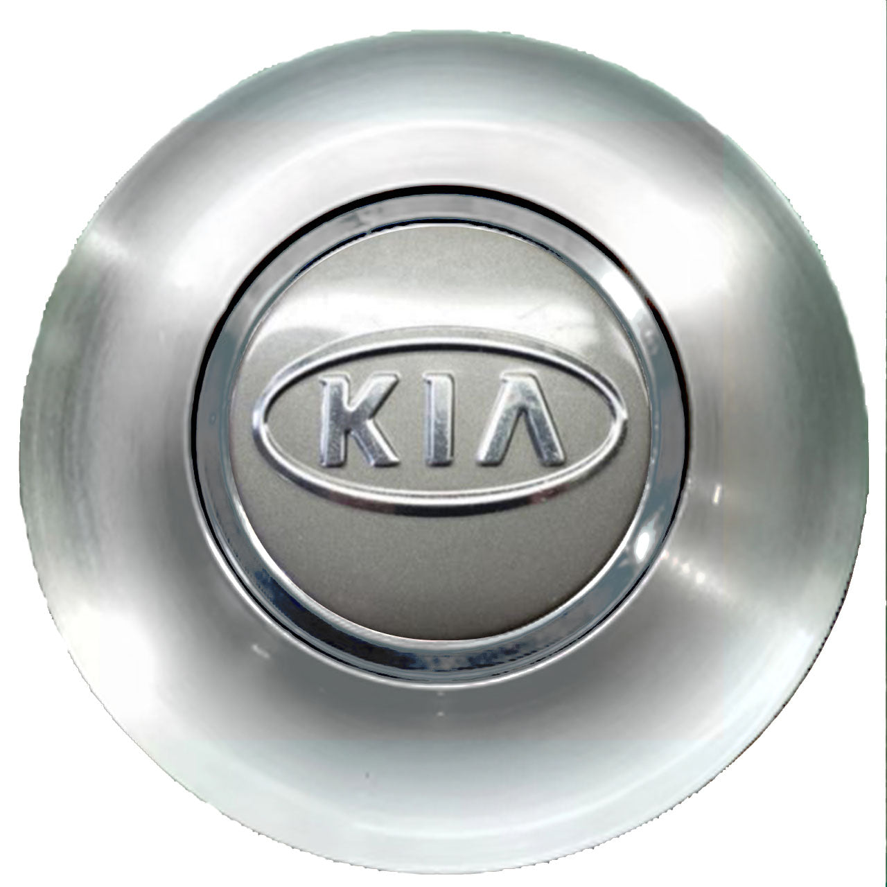 KIA Silver Floating Center Caps Brushed