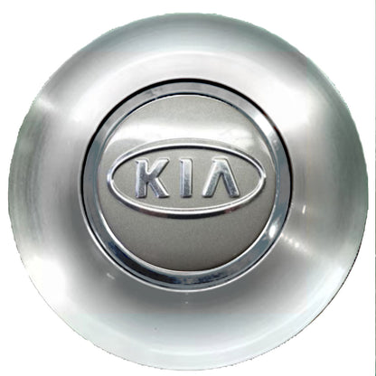KIA Silver Floating Center Caps Brushed