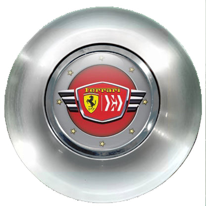 Ferrari Red & Yellow Floating Center Caps Brushed