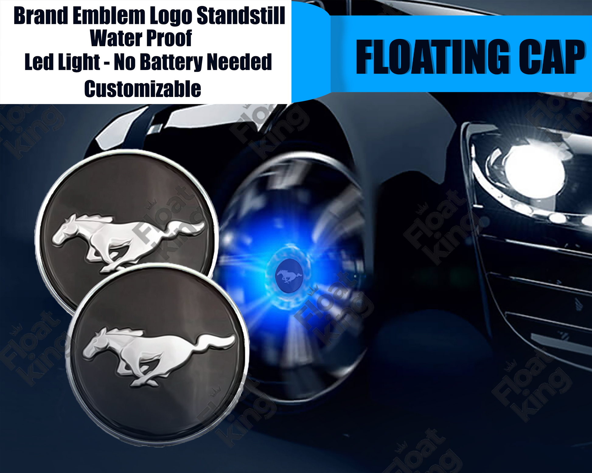 Ford Mustang Cobra 2 Floating Center Caps