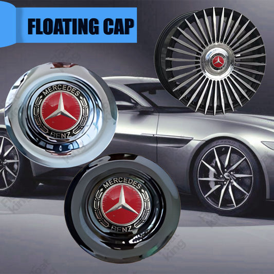 Mercedes Benz Red Alloy Floating Center Cap