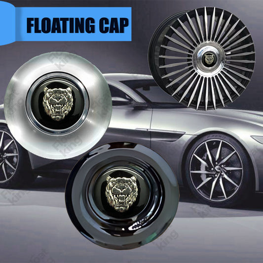 Jaguar Black Silver Floating Center Cap