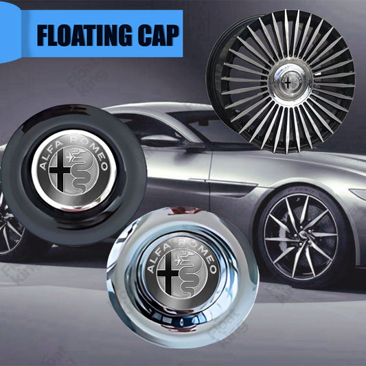 Alfa Romeo Black and White Floating Center Cap