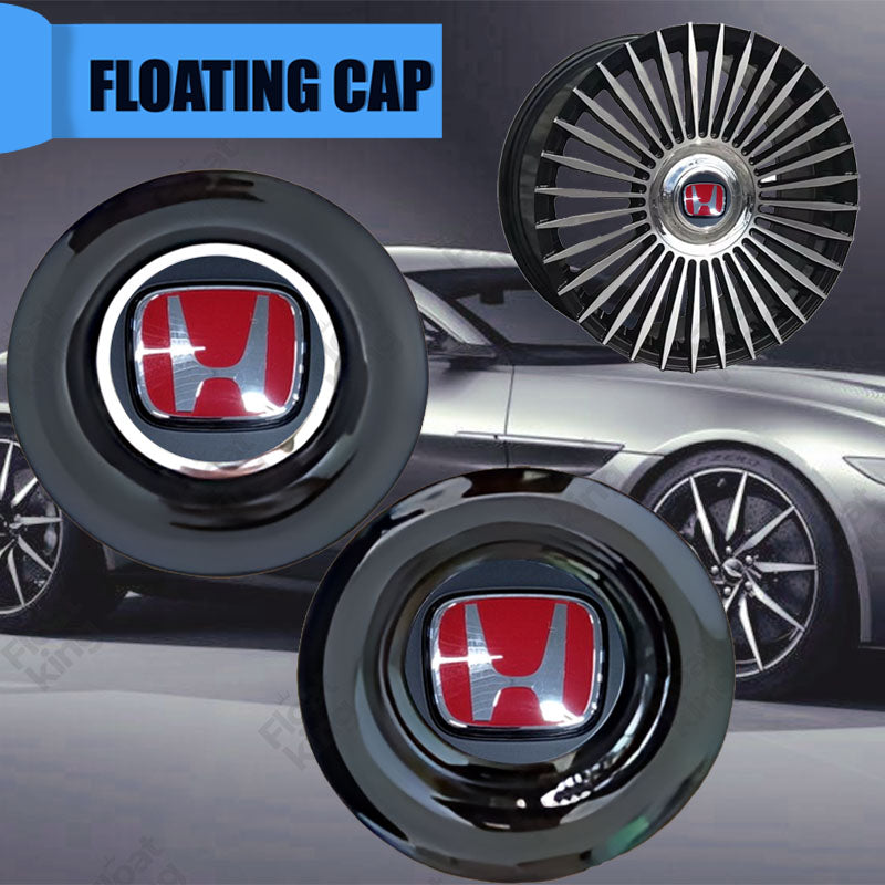Honda Matte Charcoal Red Floating Center Cap