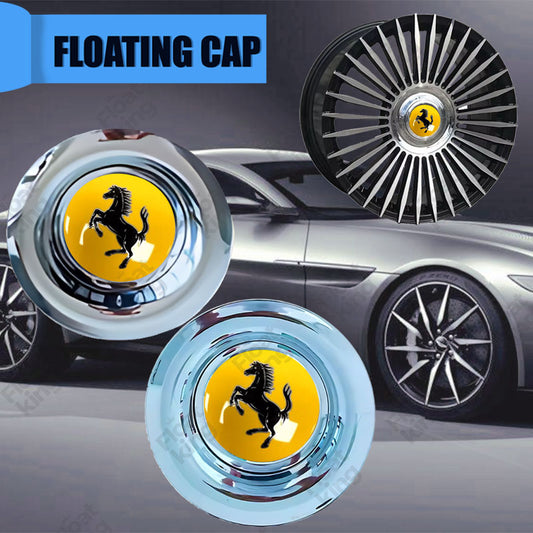 Ferrari Red & Yellow Floating Center Cap