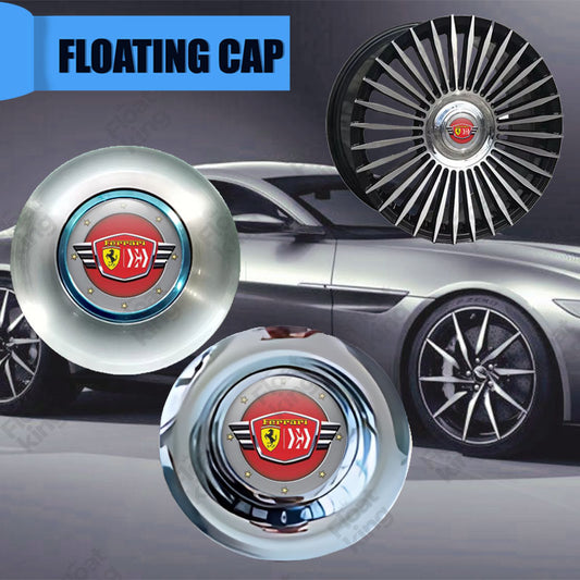 Ferrari Red & Yellow Floating Center Cap