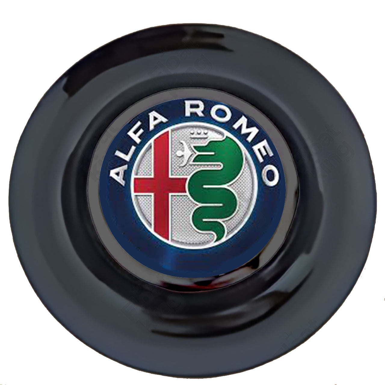 Alfa Romeo Floating Center Caps Gloss Matt Black