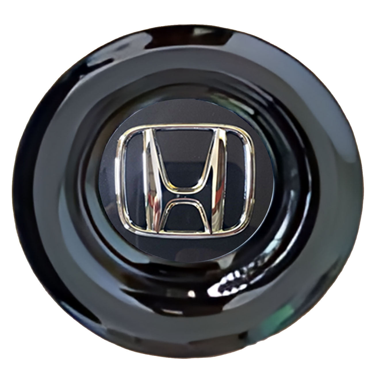 Honda Dark Charcoal Floating Center Caps Gloss Matt Black