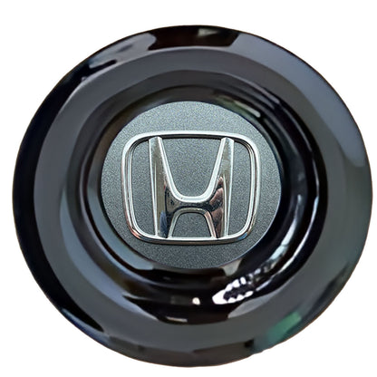 Honda Gray Floating Center Caps Gloss Matt Black