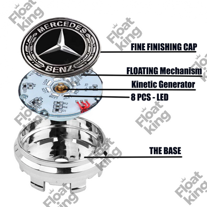 Mercedes Benz Floating Center Caps - 74.5mm - Instruction