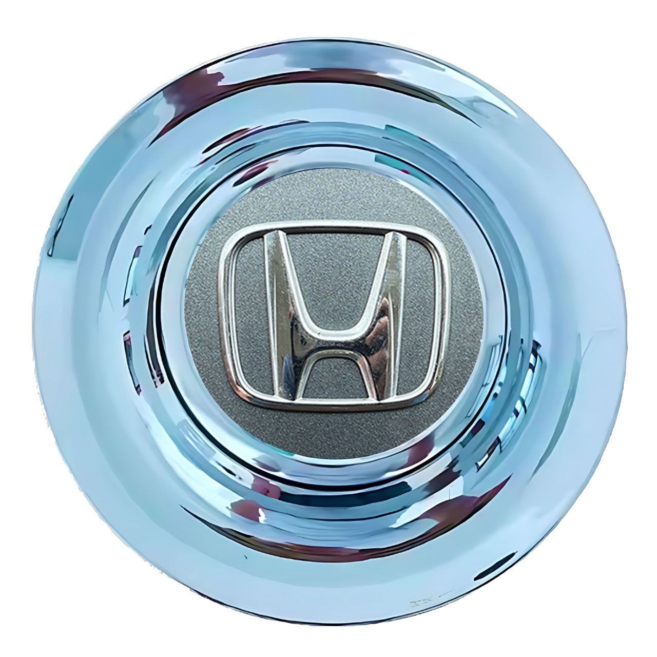 Honda Gray Floating Center Caps Polished
