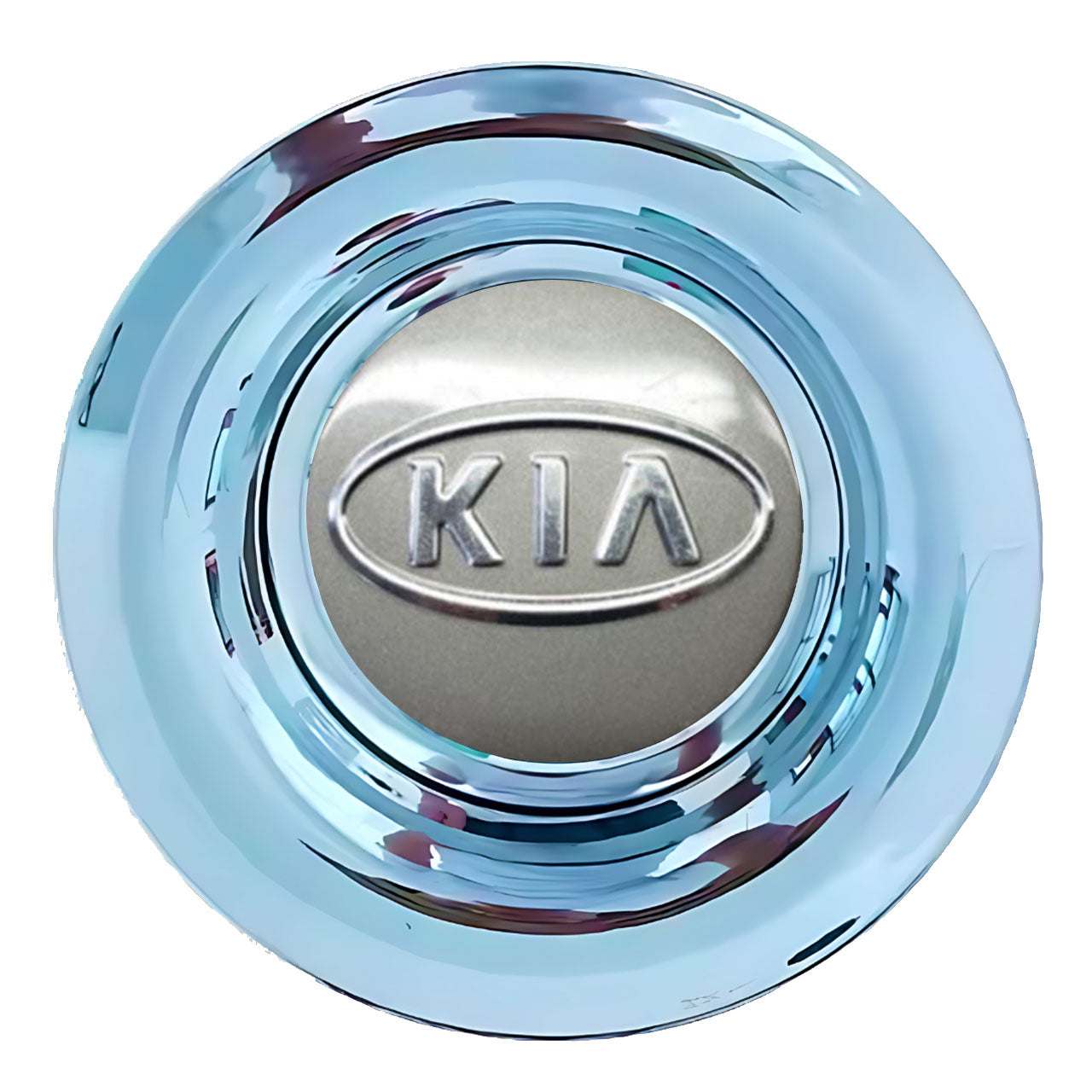KIA Silver Floating Center Caps Polished