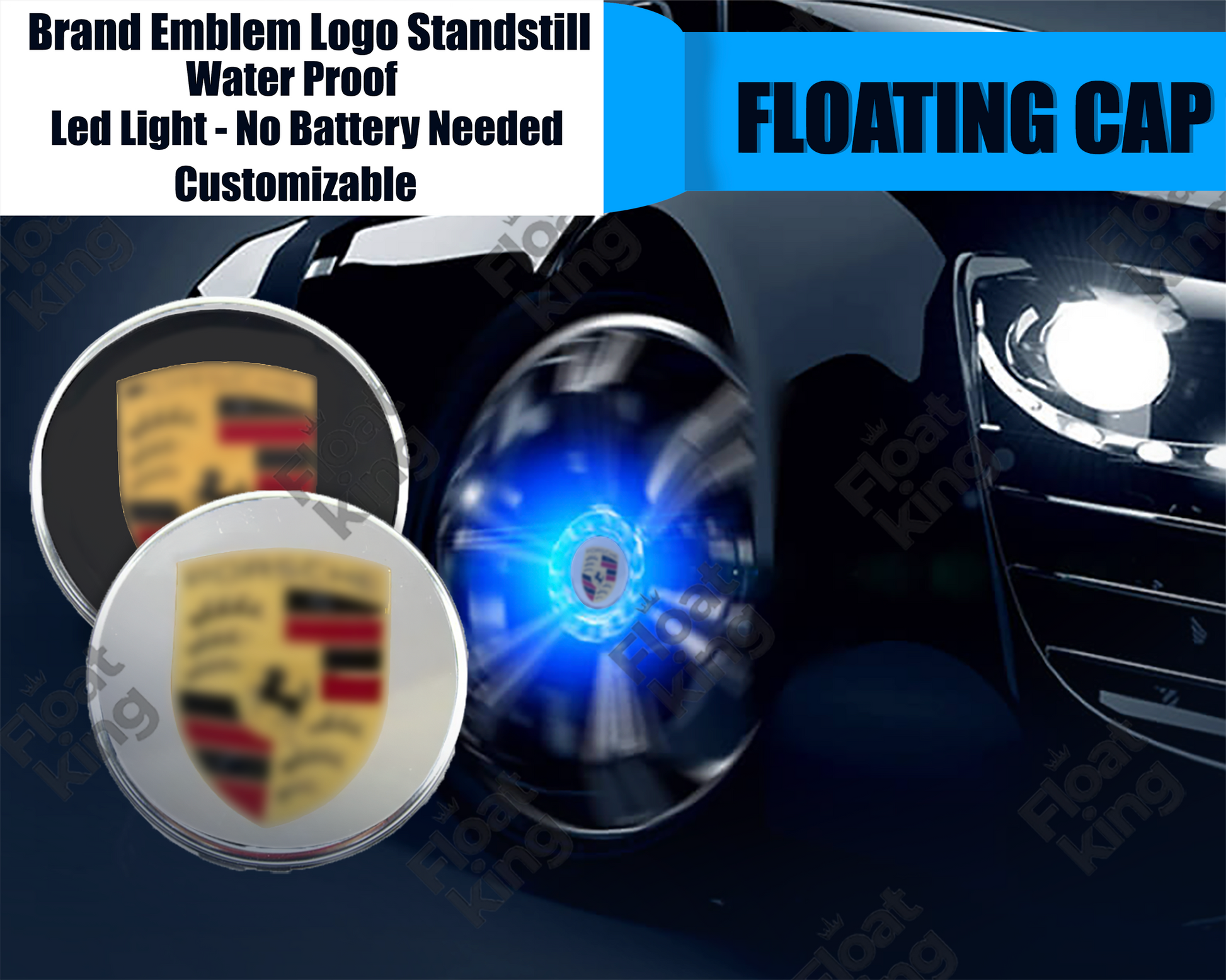 Porsche Macan Floating Center Caps  - How it looks on Wheels