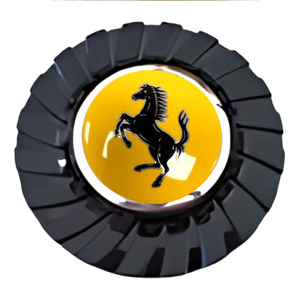 Ferrari Red & Yellow Floating Center Caps True Direction