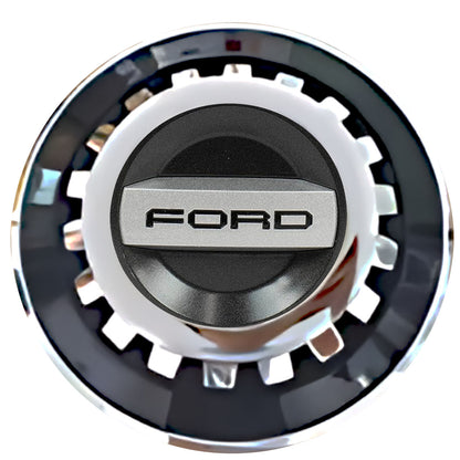 Ford F-150 OEM Floating Center Caps Black With Gear Shape Center