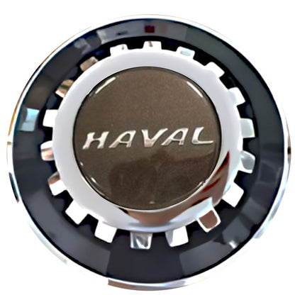 Haval Grey Floating Center Caps Black With Gear Shape Center