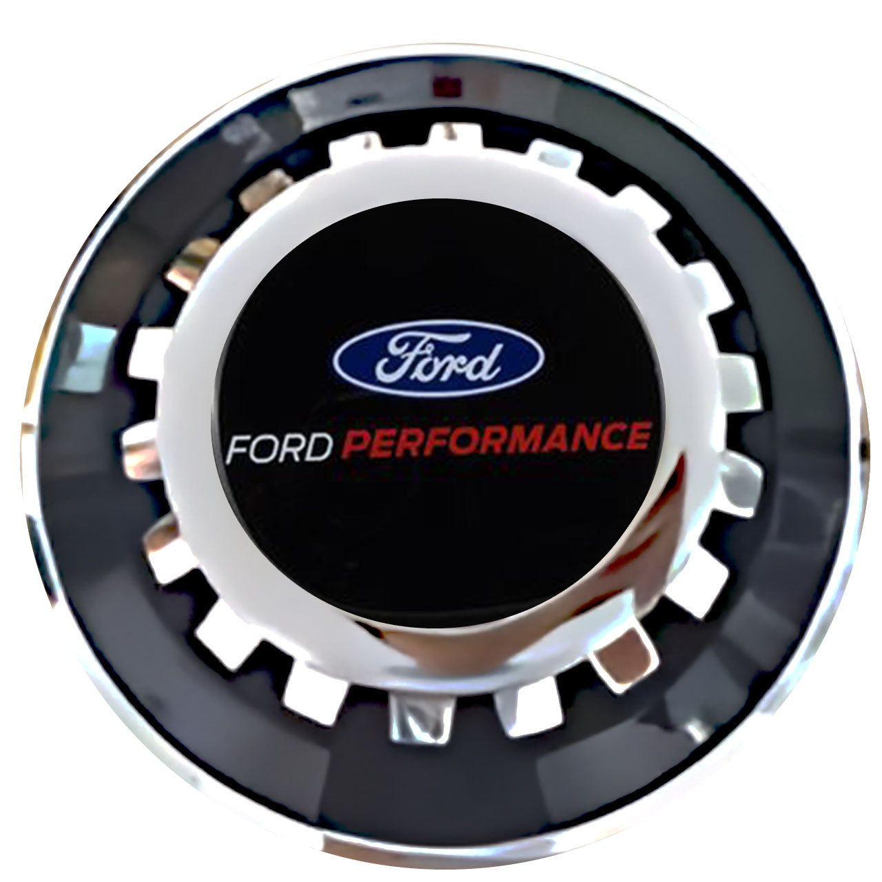 Ford Performance Floating Center Caps Black With Gear Shape Center