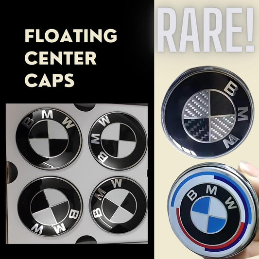 Rare FLOATING BMW M-Series 56mm  Car Wheel Center Cap Hub Rim Emblem Multiple sizes! Carbon Fiber Free shipping (4PCS).