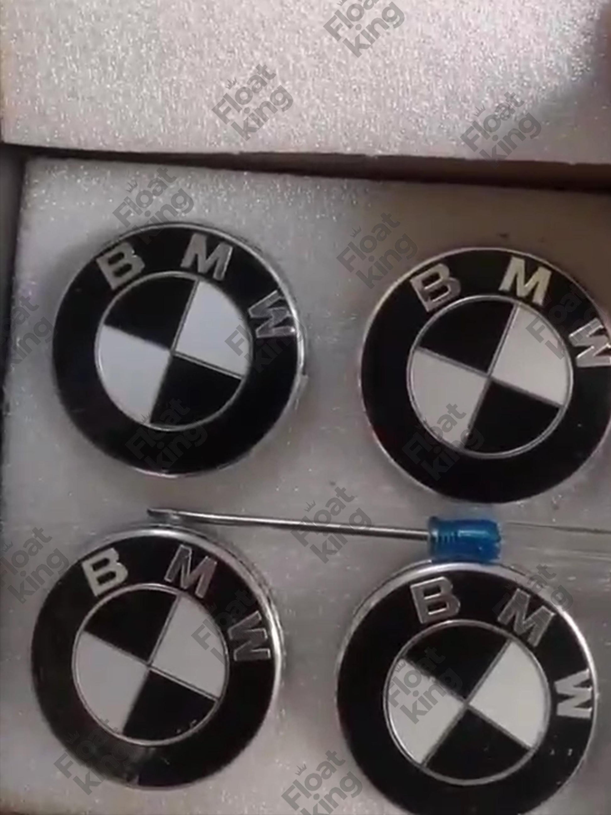 BMW Carbon Fiber Floating Center Caps – 68mm & 56mm - 4 Caps