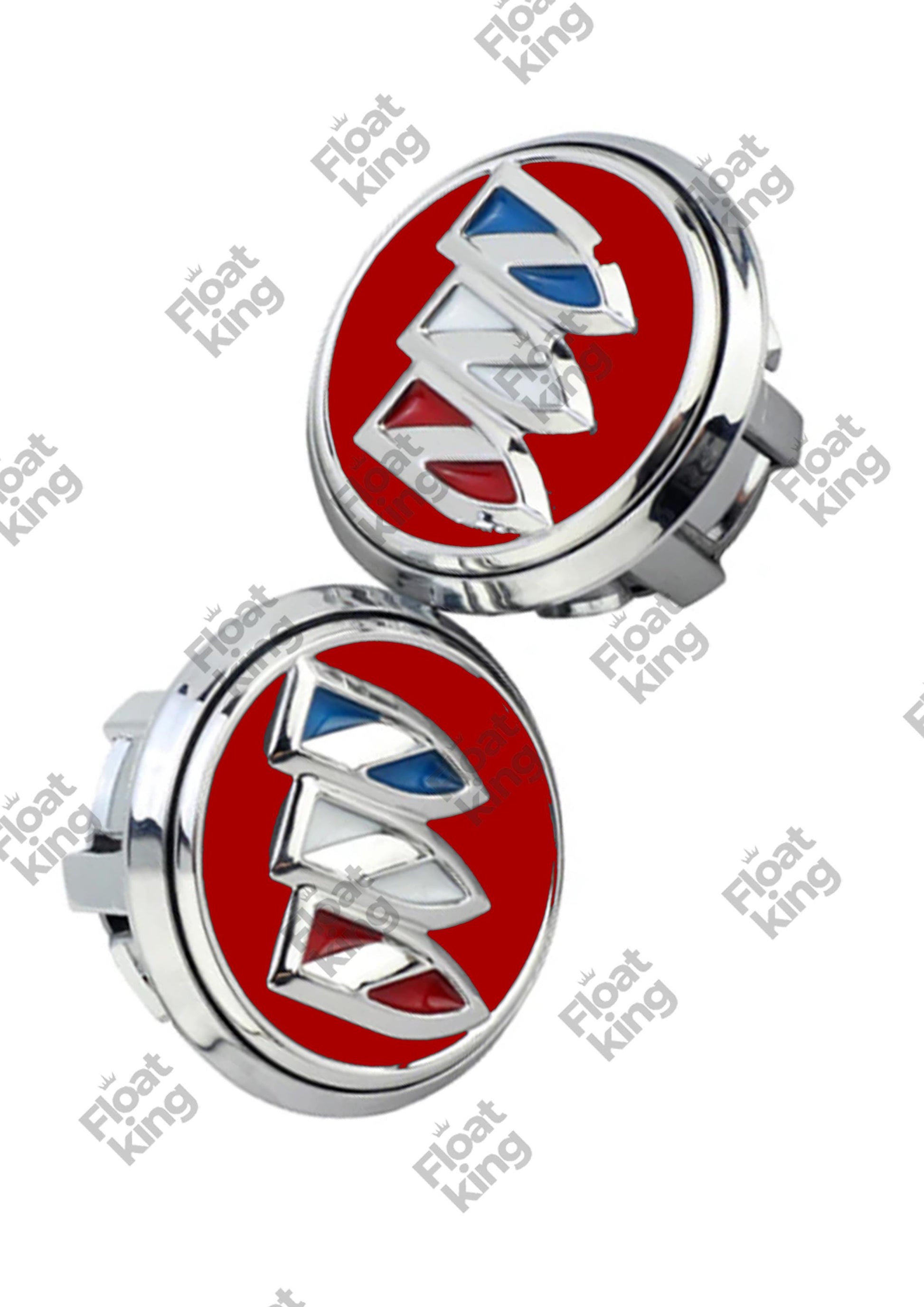 Buick Floating Center Caps - 2 Caps Red