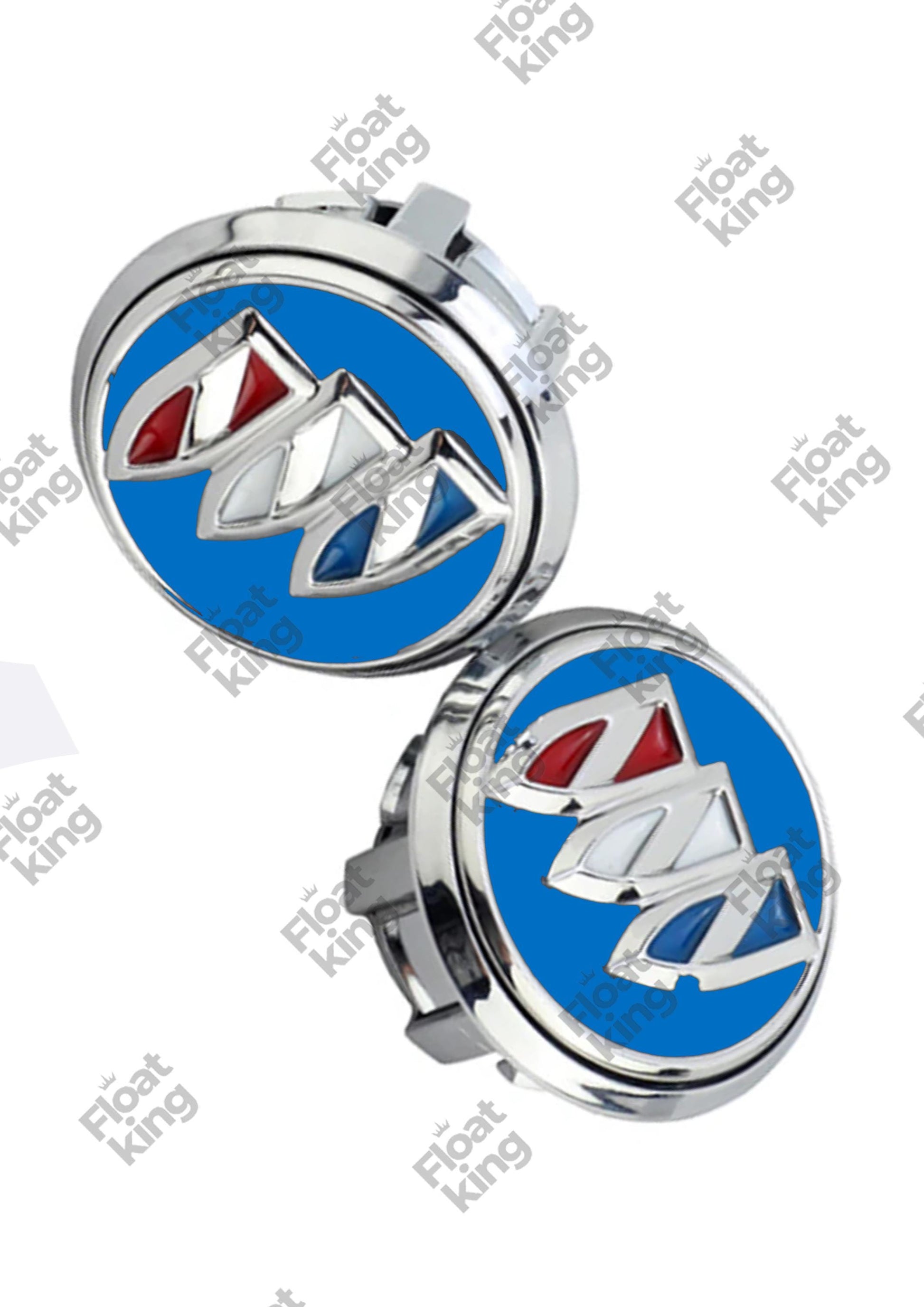 Buick Floating Center Caps - 2 Caps Blue