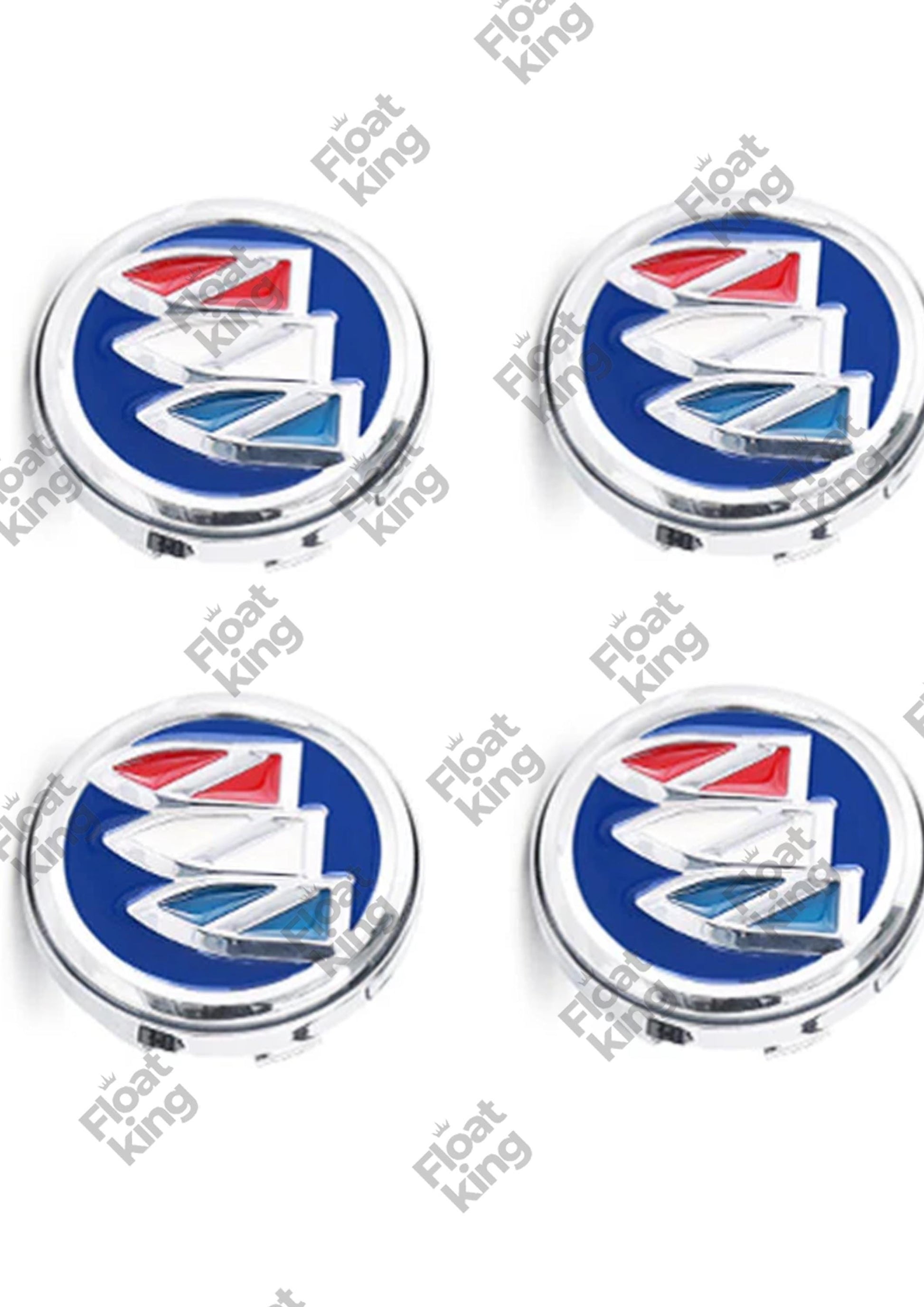 Buick Floating Center Caps - 4 Caps Blue