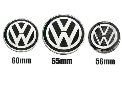 Volkswagen 2 Floating Center Caps 3 Caps