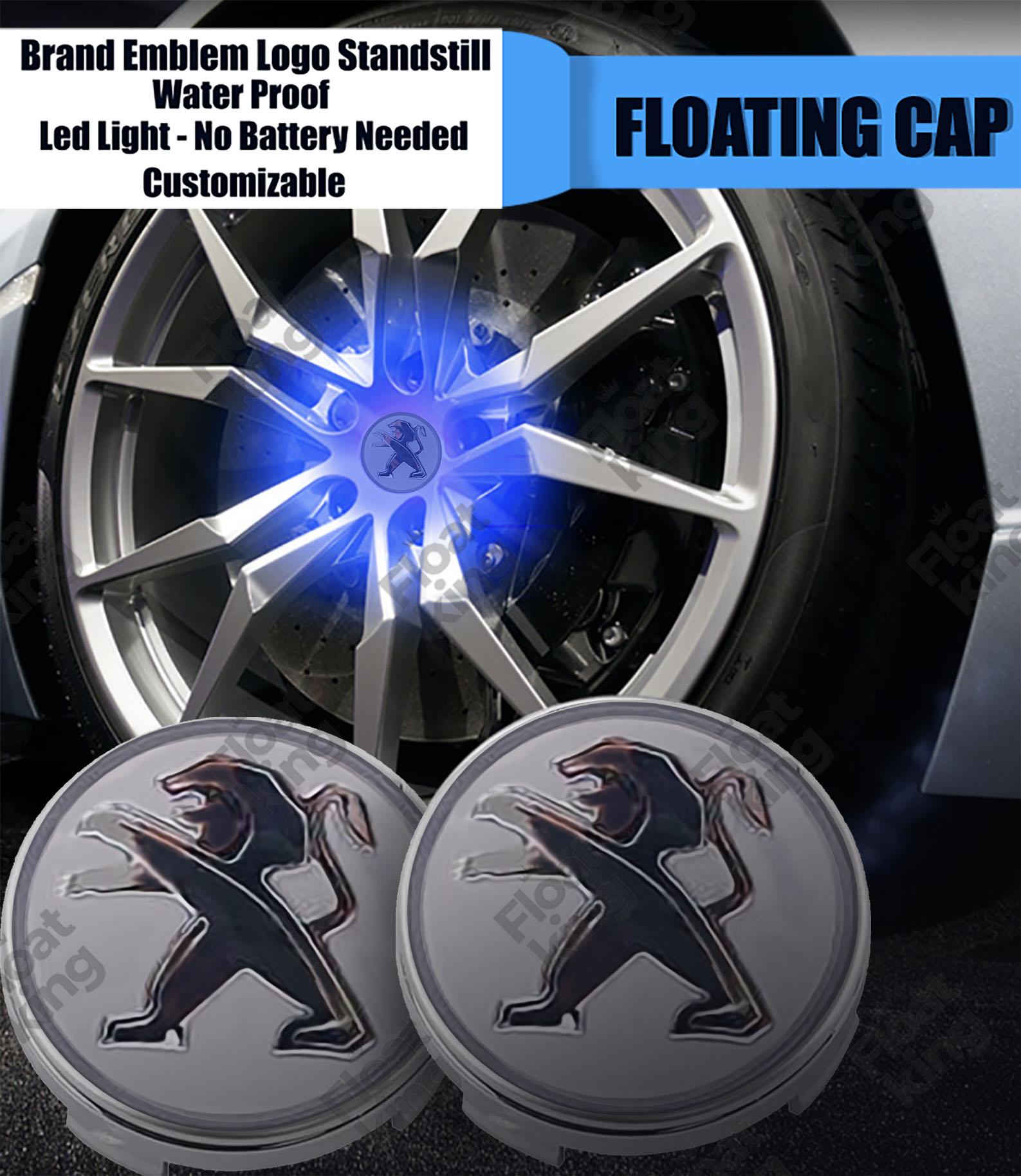 Peugeot Floating Center Caps with LED Lighting - 60mm